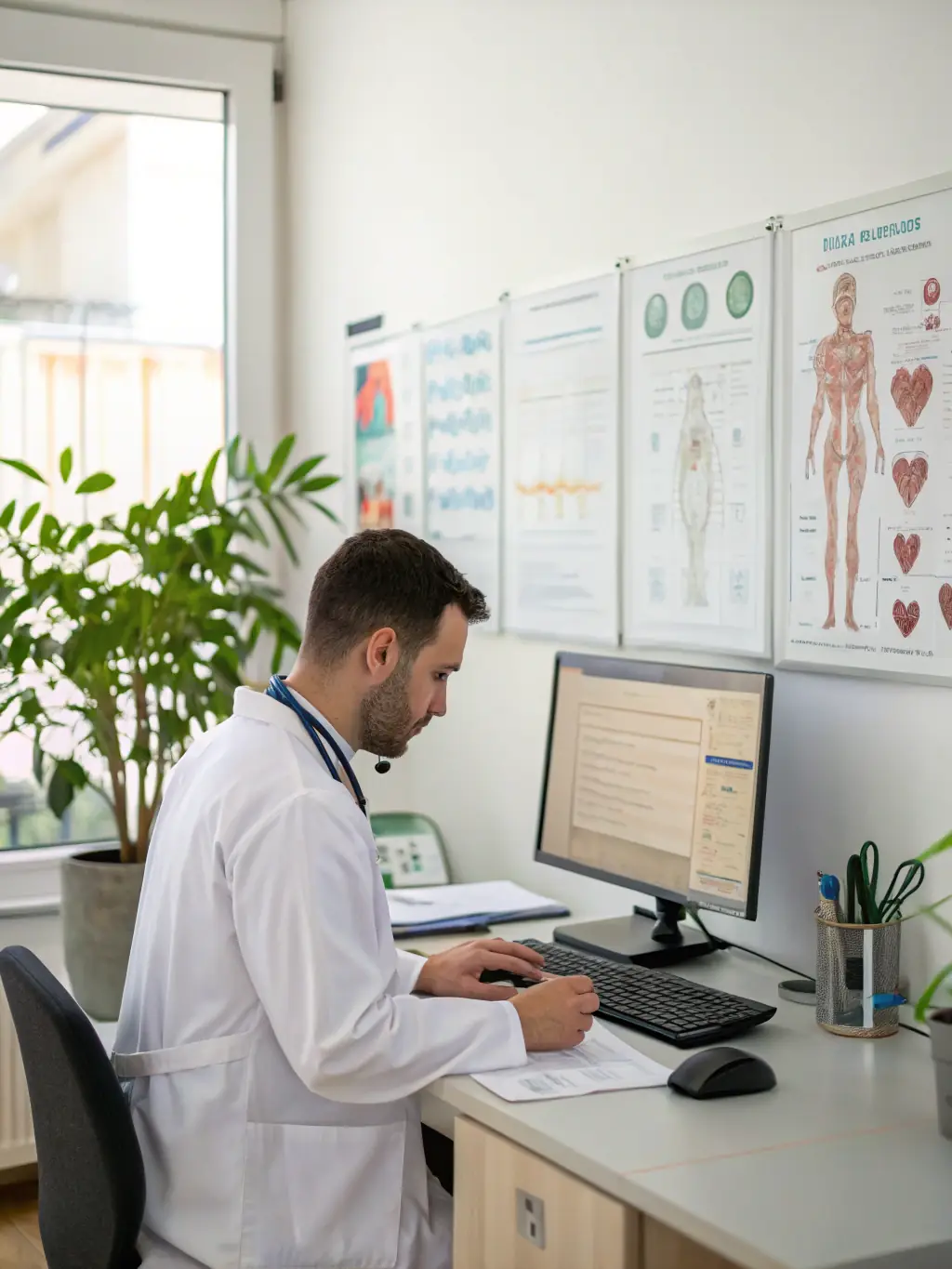A screenshot of a BestLife Med employee completing HIPAA training on a computer, highlighting the clinic's commitment to ongoing education and compliance.